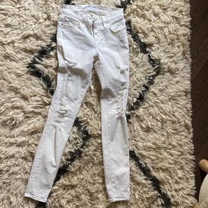White distressed Frame skinny Jean size 25